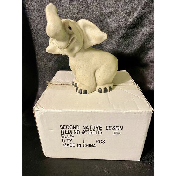 Vintage Elephant Figurine Second Nature Designs Quarry Critters Ellie Elephant - Picture 1 of 8
